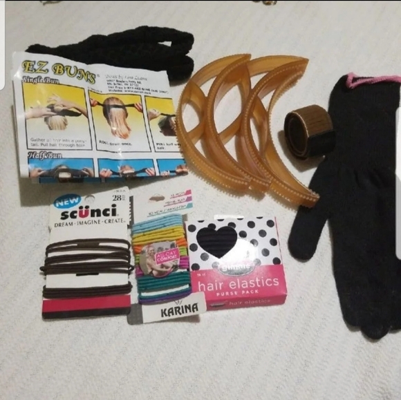 Other - Hair tools bump it, bun makers, ties, heat glove
